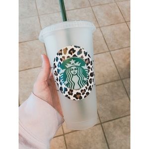 Cheetah print Starbucks cup